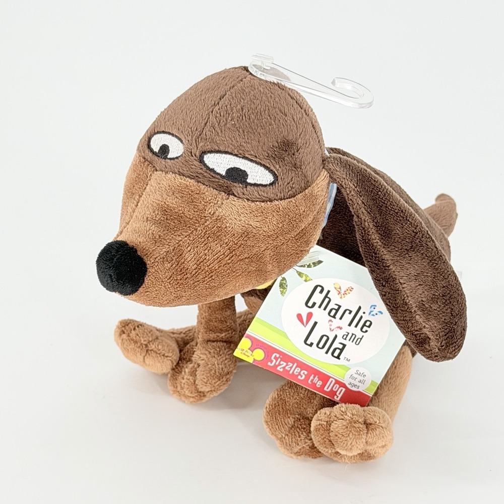 Kids Preferred Charlie & Lola Sizzles The Dog Plush NWT 2008 BBC 7"